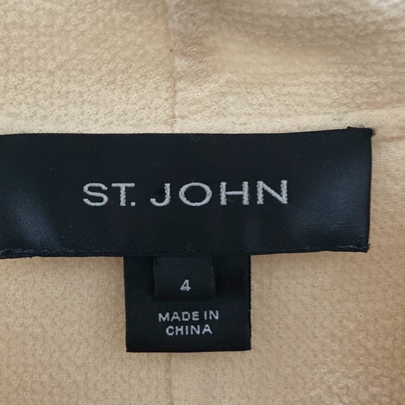ST. John neutral cream vintage sweater jacket Sz 4 - Picture 8 of 11
